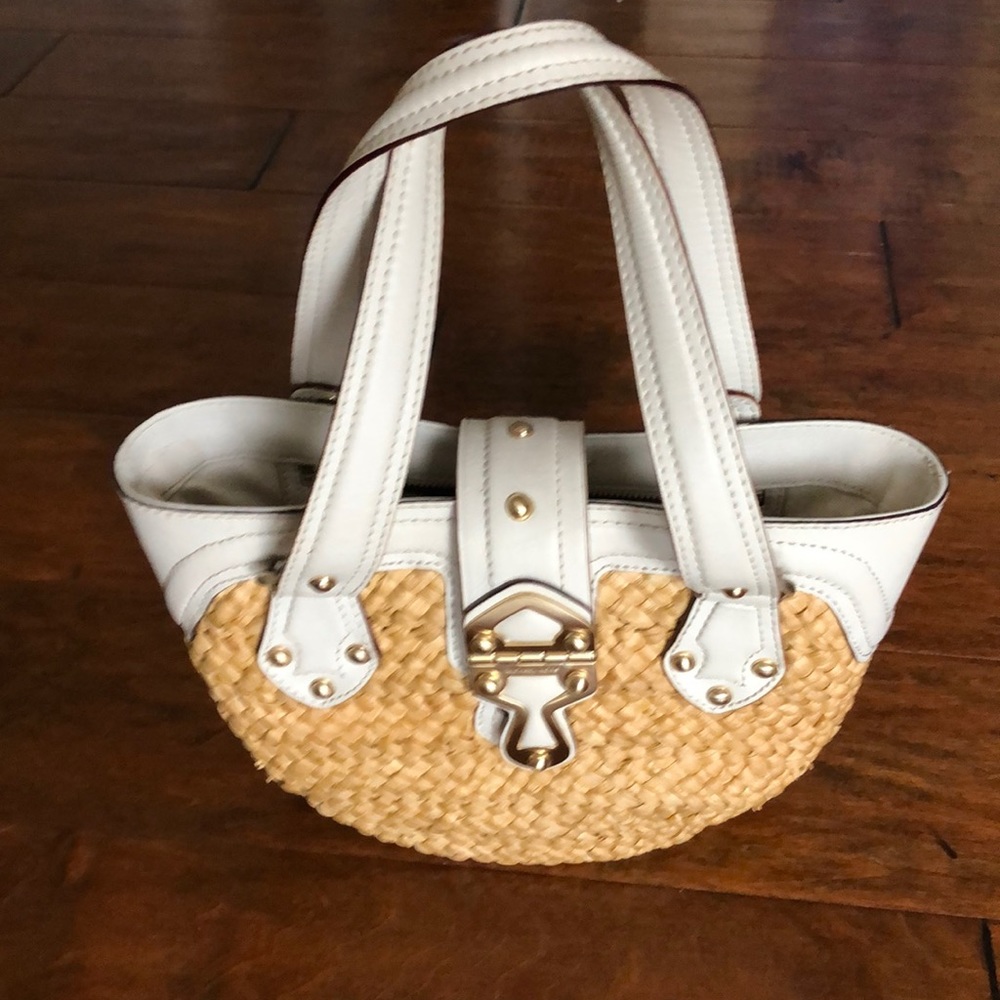 Michael Kors Jute & Leather Bag